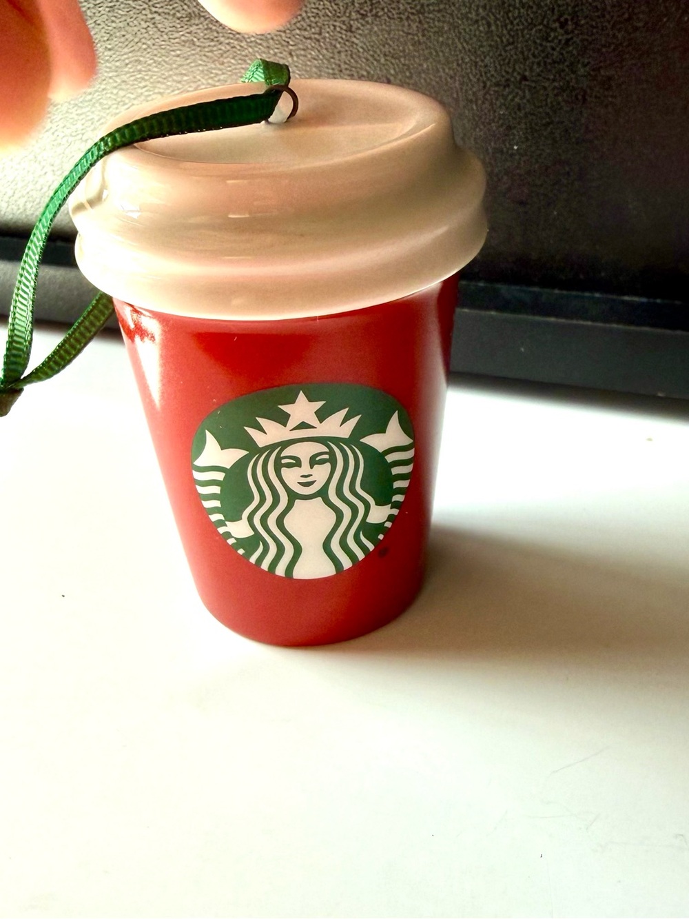 Starbucks Christmas Ornament Holiday 2016 RED CT Ceramic Coffee Cup - Picture 3 of 9